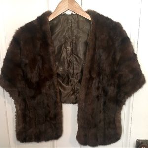 Vintage fur brown stole
